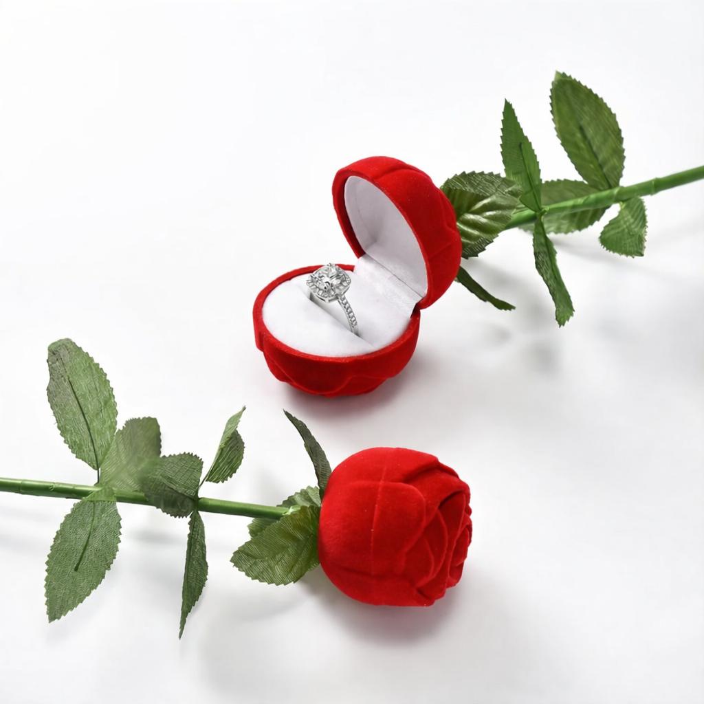 Bloom & Vow Ring Rose – Hidden Surprise Rose Ring Box for Proposals & Gifts