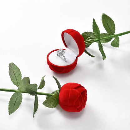 Bloom & Vow Ring Rose – Hidden Surprise Rose Ring Box for Proposals & Gifts