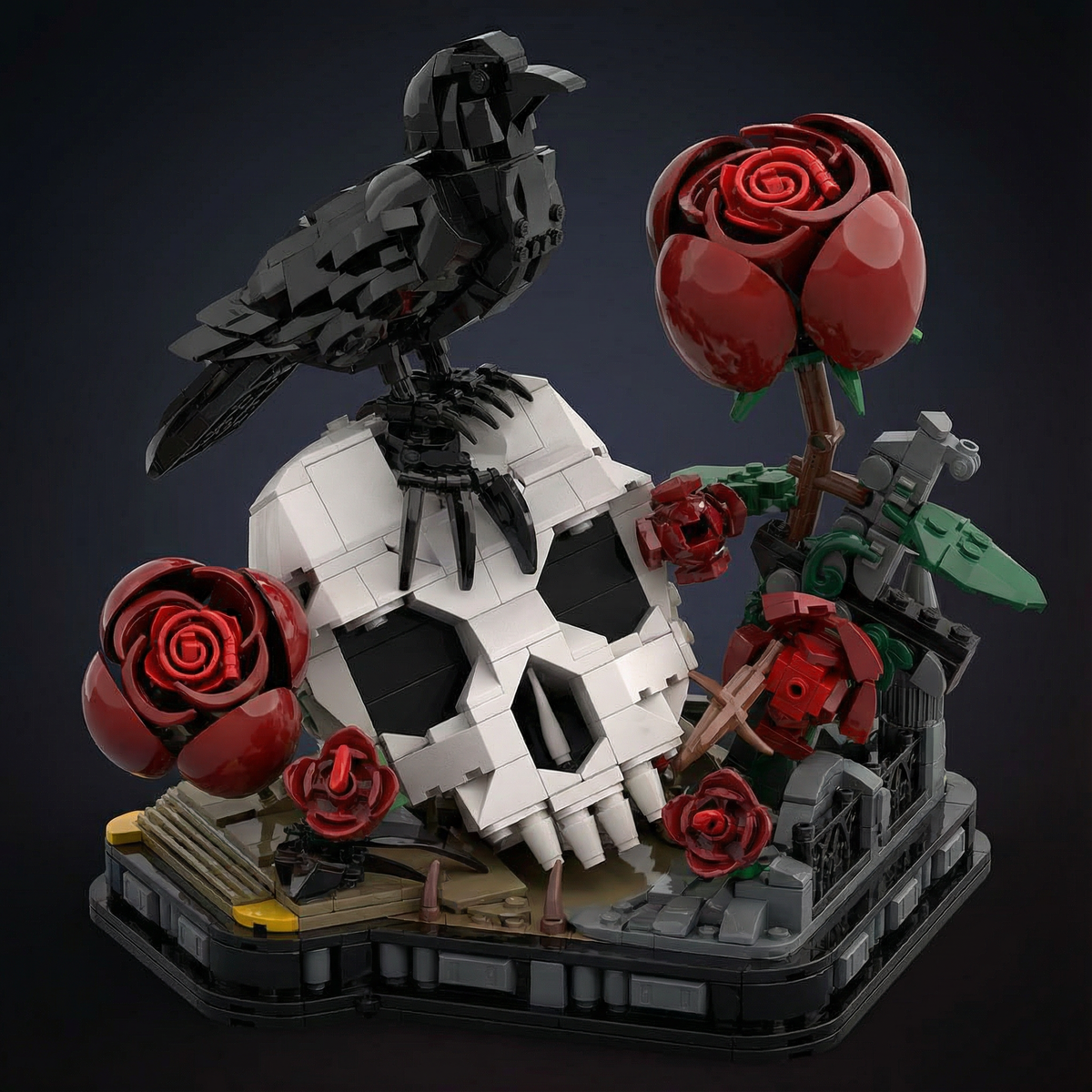 Raven & Skull Display – For Those Who Embrace the Dark Side